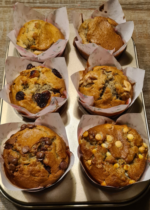 Bananenbrood Muffins 4 stuks