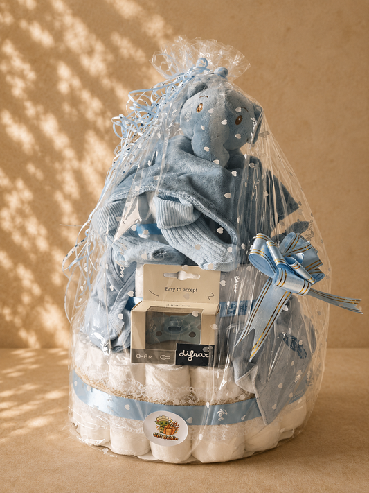 Luiertaart "Blauw" – Origineel Kraamcadeau voor Jongen