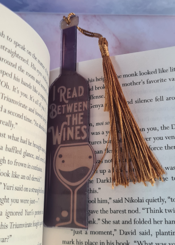 Boekenlegger “I Read Between the Wines” – Cadeau voor Wijnliefhebbers