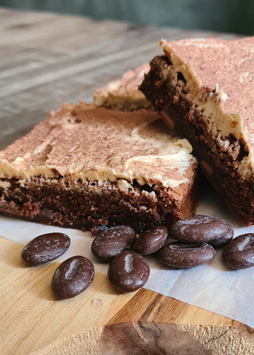 Espresso brownie met mokka creme - 6 stuks