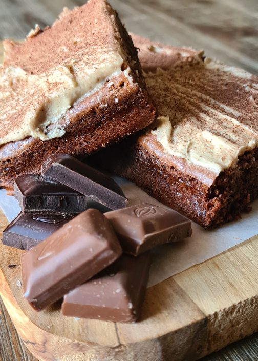 Espresso brownie met mokka creme - 6 stuks