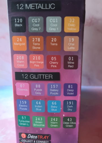 Decotime Metallic en Glitter Twinmarkers set